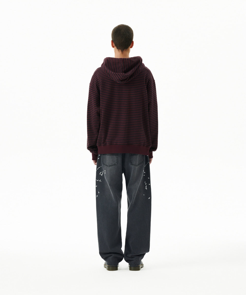 Mahagrid Embroidered Splatter Denim Pant
