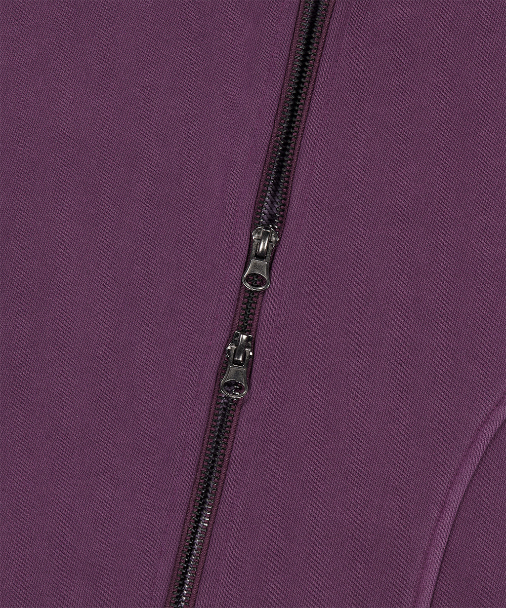 Mahagrid Pigment Stripe Mixed Zip Up Hoodie