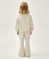 Marithé François Girbaud Kids Wide Boots Cut Crop Sweat Set-Up Oatmeal