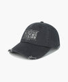 Marithé François Girbaud DRAWING CLASSIC LOGO DAMAGED COVERED CAP pink