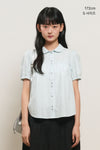 General Idea WOMAN Round Collar Puff Blouse
