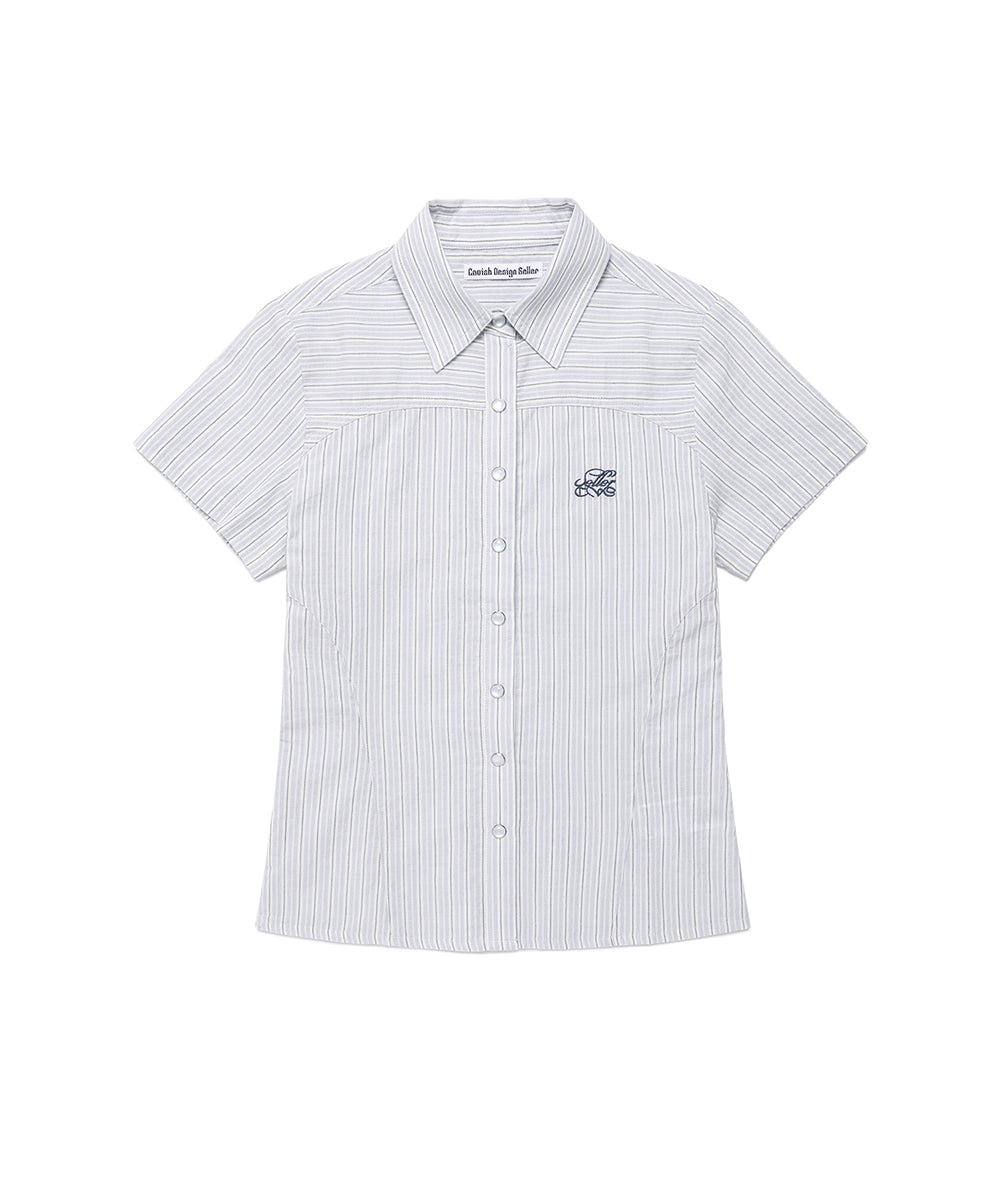 Cavish Women's Striped Half Sleeve Shirt
