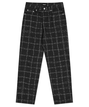 Mahagrid Wire Denim Pants [Black]