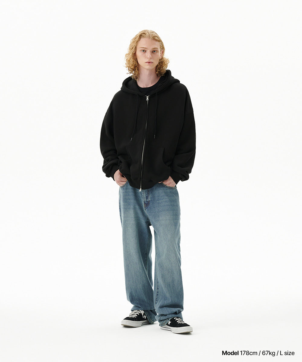 Mahagrid Pray Applique Zip Up Hoodie