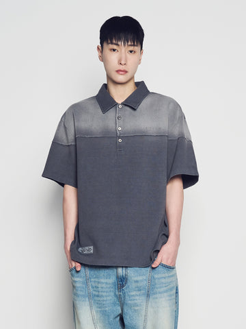 ADLV Garment Dyeing Collar Short Sleeve T-Shirt