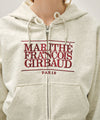 Marithé François Girbaud W CLASSIC LOGO CROP HOODIE ZIPUP