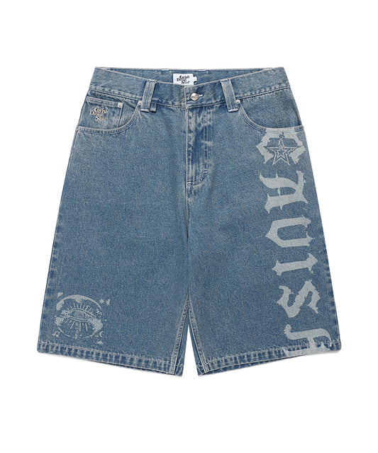 Cavish Overdyed Denim Shorts
