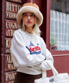 Marithé François Girbaud W Winter Chalet Crop Sweatshirt Brushed Charcoal