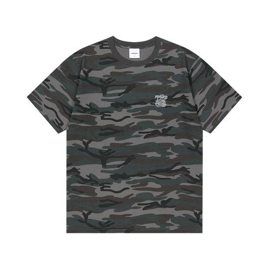 Mahagrid Camo Pattern Slash Logo Tee