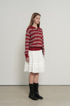 General Idea WOMAN Multi Stripe Loose Collar Knit