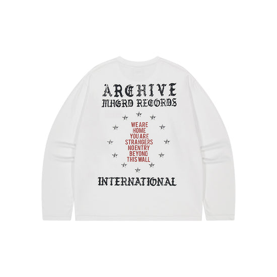 Mahagrid STAR ARCHIVE LONG SLEEVE TEE [WHITE]