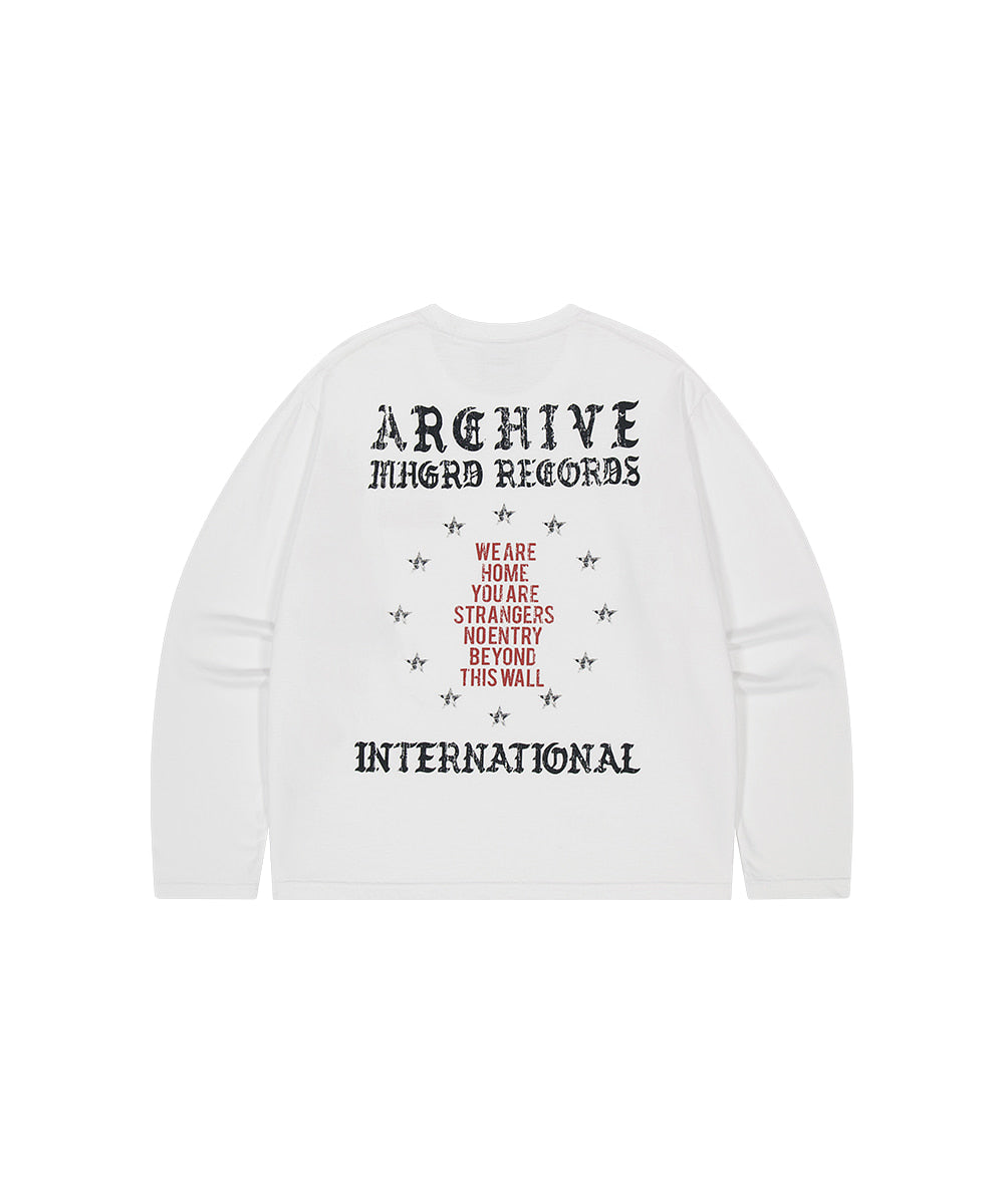 Mahagrid STAR ARCHIVE LONG SLEEVE TEE [WHITE]