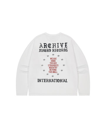 Mahagrid STAR ARCHIVE LONG SLEEVE TEE [WHITE]