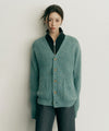 Marithé François Girbaud Hairy Overfit V Neck Cardigan