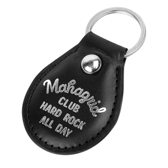 Mahagrid Hard Rock Leather Keyring [Black]