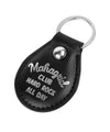 Mahagrid Hard Rock Leather Keyring [Black]