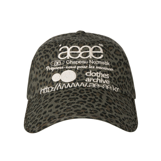 AEAE Web Logo Leopard Cap