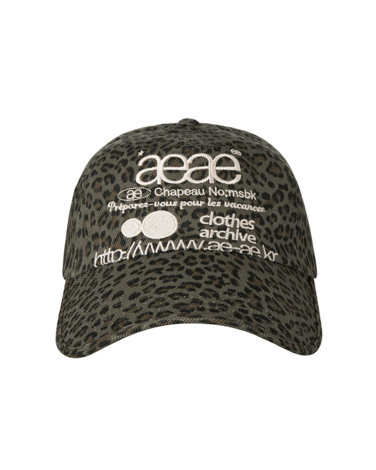 AEAE Web Logo Leopard Cap