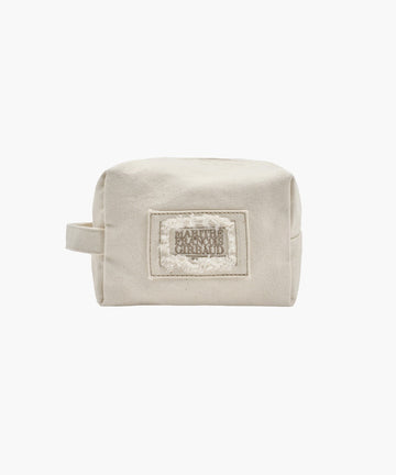 Marithé François Girbaud Denim Patchwork Classic Logo Pouch Ecru