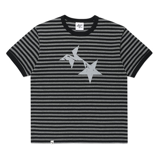 Cavish Striped Twin Star Ringer Short Sleeve Tee
