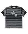 Cavish Striped Twin Star Ringer Short Sleeve Tee