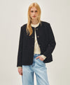 Marithé François Girbaud W TWEED ROUND NECK JACKET
