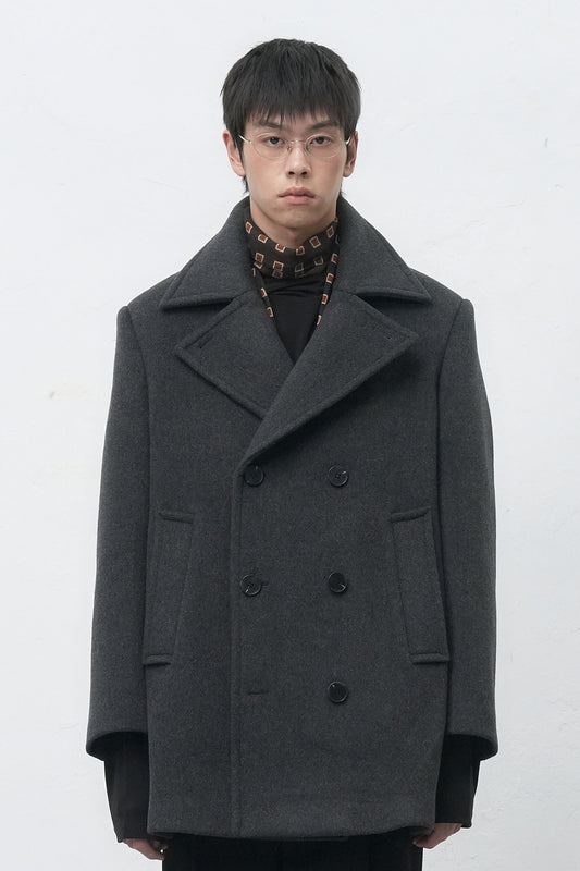 General Idea MAN Wool Blended Double Peacoat