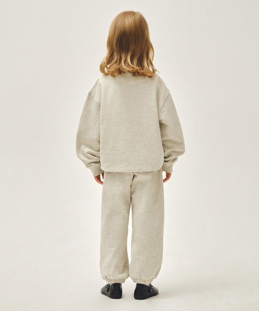 Marithé François Girbaud Kids Doodle Classic Logo Jogger Set-Up Oatmeal