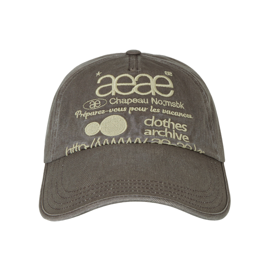 AEAE Web Logo Washed 5 Panel Ball Cap