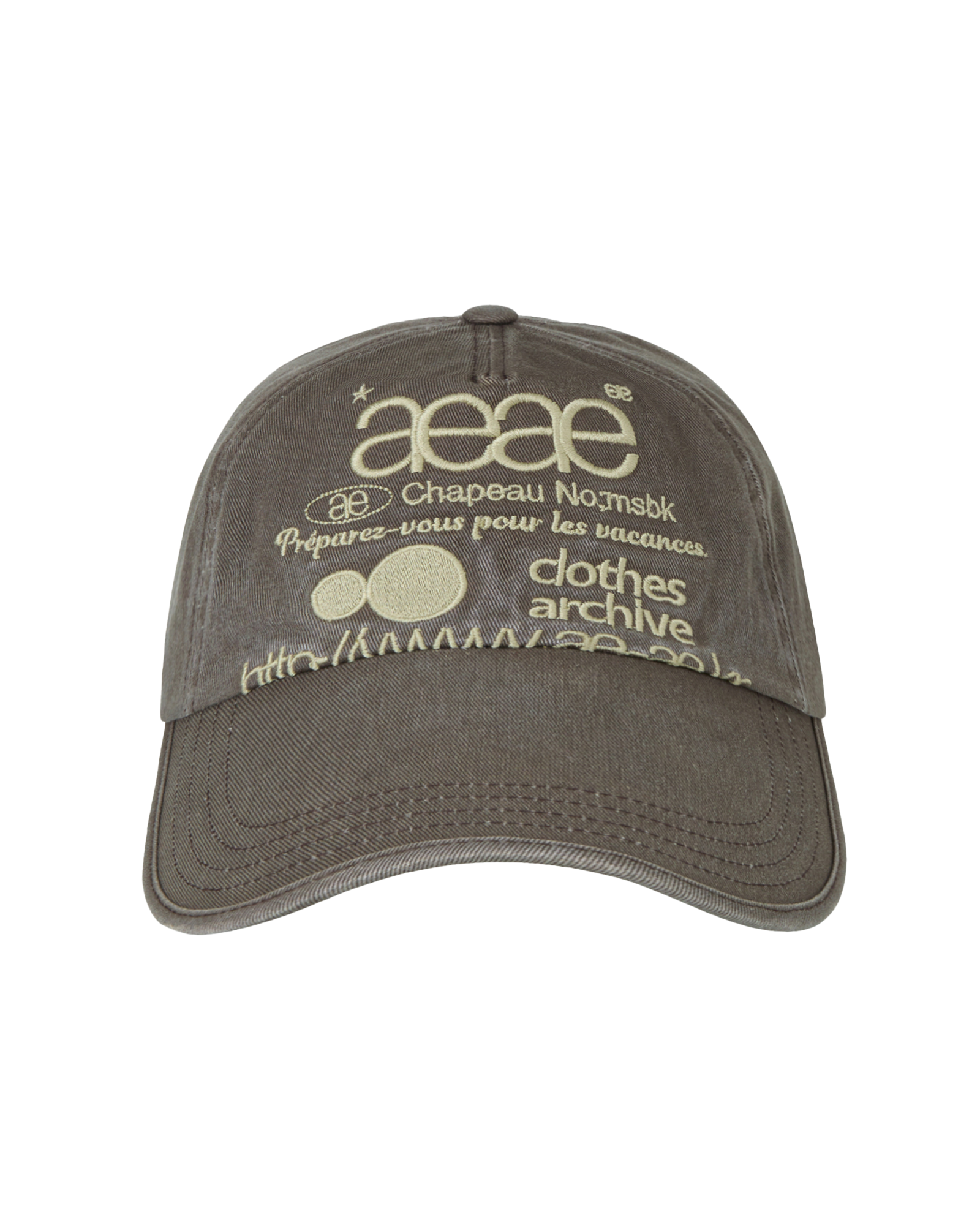 AEAE Web Logo Washed 5 Panel Ball Cap