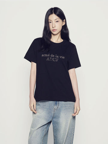 ADLV Woman Cubic Basic Logo Short Sleeve T-Shirt
