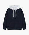 Marithé François Girbaud SHADOW CLASSIC LOGO COLOR BLOCK HOODIE oatmeal