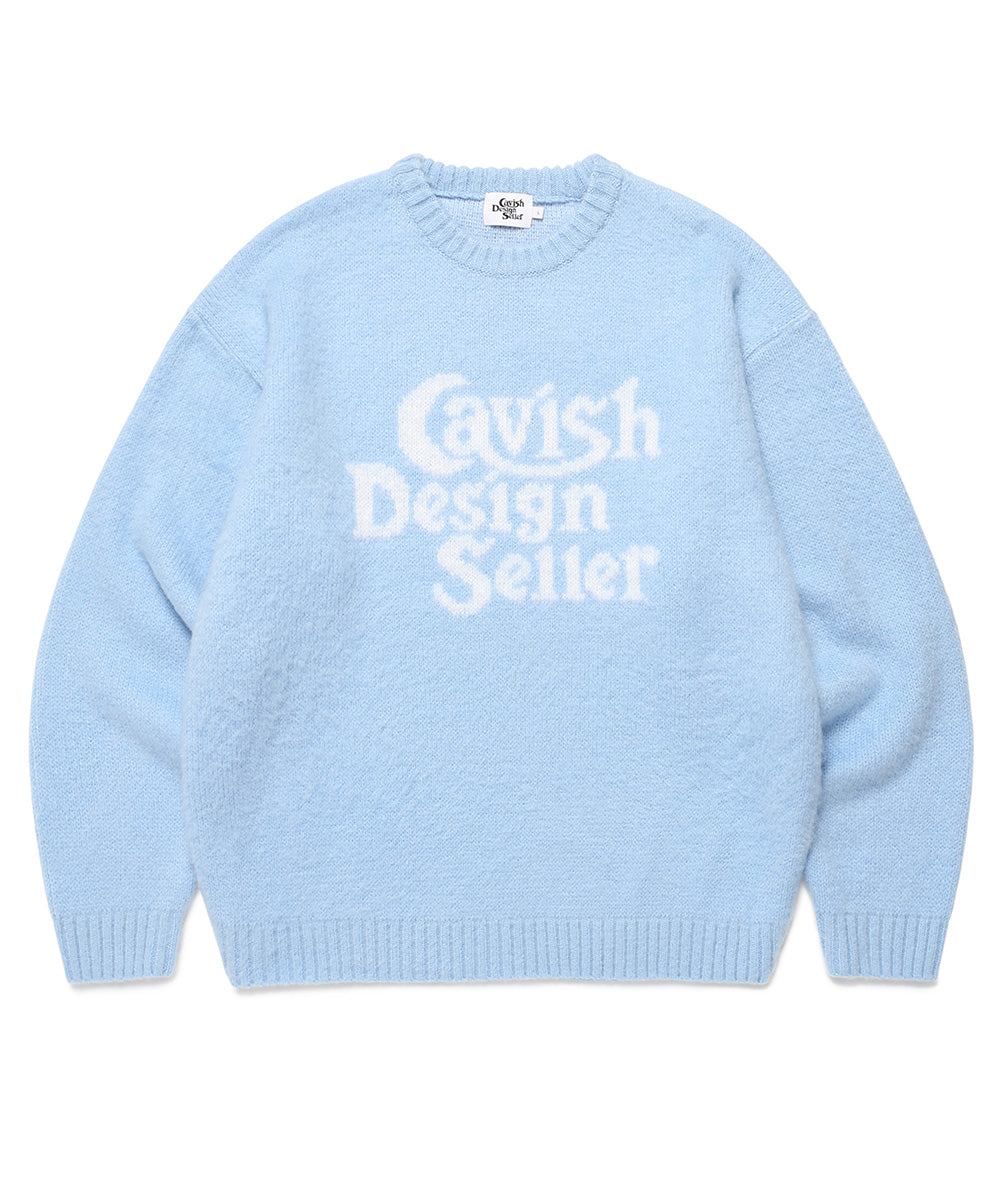 Cavish Brushed Seller Logo Knit Crewneck