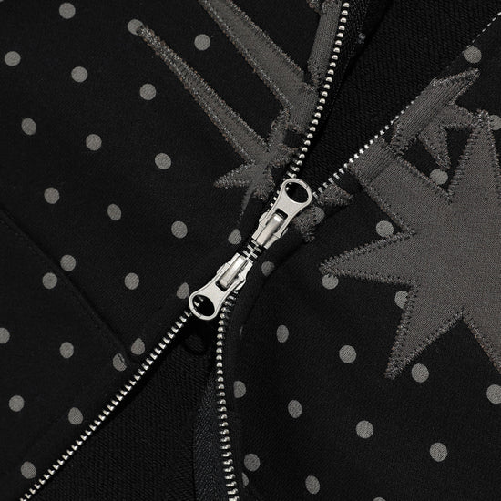 Nice Ghost Club Dot 3Star Raglan Crop Hoodie Zip Up