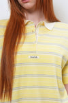 General Idea WOMAN Stripe Loose Collar Half Knit