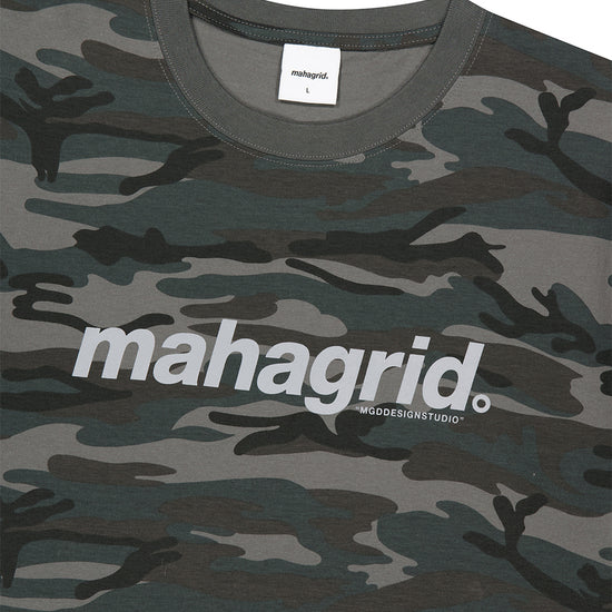 Mahagrid Camo Pattern Basic Logo Crop Tee