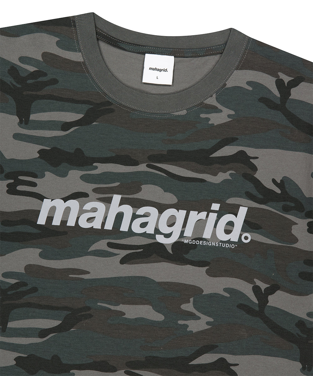 Mahagrid Camo Pattern Basic Logo Crop Tee