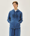 Marithé François Girbaud CLASSIC LOGO DYEING HOODIE ZIPUP