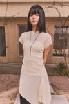General Idea WOMAN Pleated Half Neck Knit Top