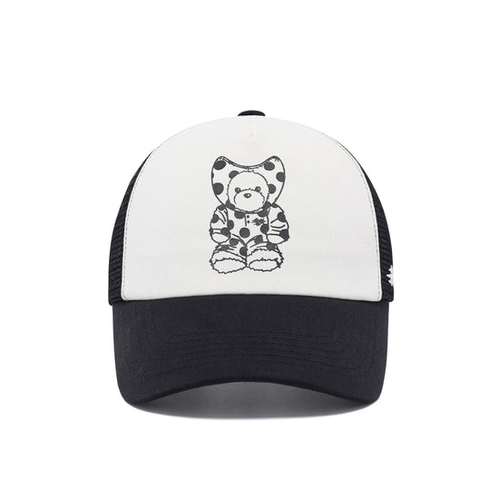 Nice Ghost Club Devil Bear Mesh Cap [White]