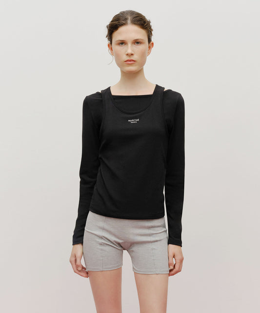 Marithé François Girbaud W Layered Jersey Long Sleeve