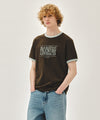 Marithé François Girbaud AEROCOOL CRACK CLASSIC LOGO RINGER TEE brown