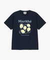 Marithé François Girbaud AEROCOOL LEMON GRAPHIC TEE navy