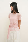 General Idea WOMAN See-Through Halterneck Layered Knit Set [PINK]