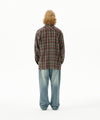 Mahagrid Cut Off Flannel Check Shirt