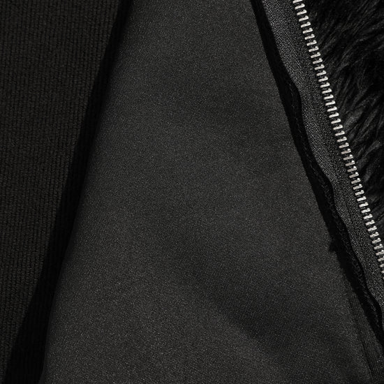 Nice Ghost Club Fur Yeti Zip-Up Hoodie [Black]