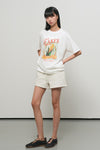 General Idea WOMAN Food Market Artwork Short Sleeve T-Shirt [OLIVE]