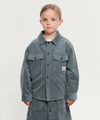 Marithé François Girbaud Kids Eiffel Label Corduroy Shirt Jacket Brown