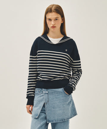Marithé François Girbaud W SAILOR KNIT PULLOVER