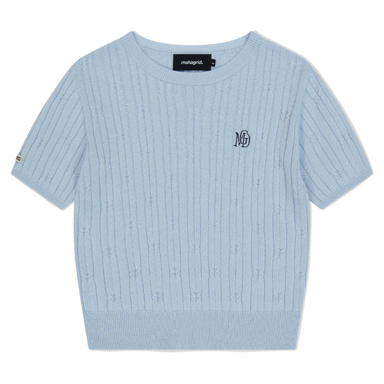 Mahagrid Cable Half Sleeve Knit